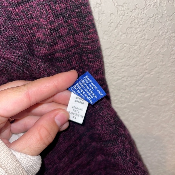 APT 9 Heathered Plum Shawl Collar Sweater Cardigan Button Accent Size XS - Picture 7 of 9